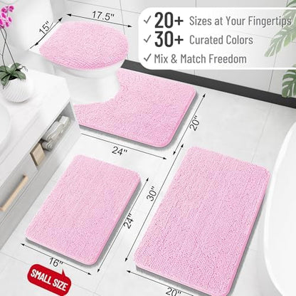 OLANLY Bathroom Runner Rugs 40x24, Extra Soft Absorbent Chenille Bath Rugs