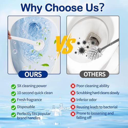 50 Count Toilet Bowl Brush Refills for Clorox, Toilet Bowl Cleaner Refills