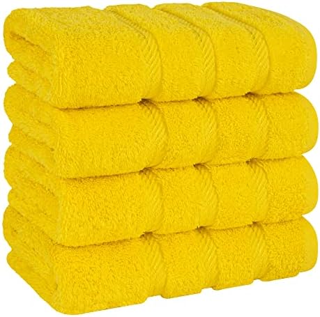 American Soft Linen 100% Cotton Luxury Turkish Towels, 4 PC Hand Towel Set