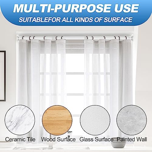 CorkLatta White Shower Curtain Rod 31 to 80 Inch,1 Inch Diameter Adjustable Spring Tension Stainless Steel Telescoping Rod,Easy Install,No Rust