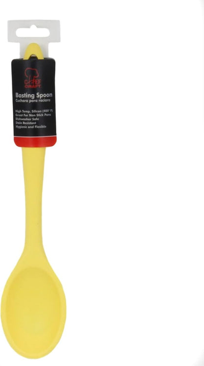 Chef Craft Premium Silicone Basting Spoon, 11", Yellow