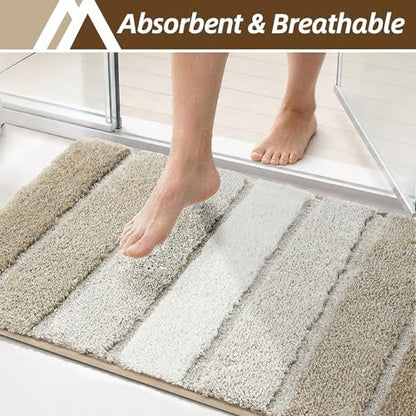 COSY HOMEER Bathroom Rugs 59x20,Ultra Soft Absorbent Bath Mat,Beige