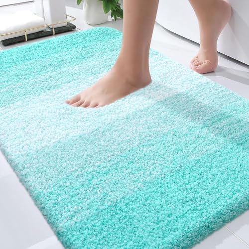 OLANLY Bathroom Rugs Mat 34x21, Extra Soft Absorbent Microfiber Bath Rugs