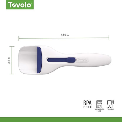 Tovolo Cupcake Scoop Batter Dispenser for Cupcakes Muffins Pancakes & Cookie Dough, Easy to Clean Batter Scoop Slide Dispenses Quicker for Even Size Baked Goods Kitchen Gadget, Deep Indigo