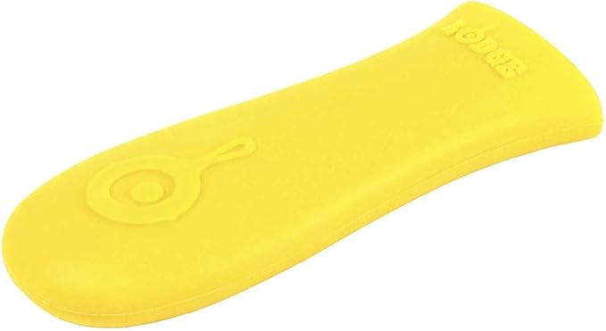 Lodge Silicone Hot Handle Holder - Heat-Resistant Cast Iron Skillet Handle Cover for Pans 9 Inches & Larger - Dishwasher-Friendly Silicone Hot Grip Sleeve - Reusable Skillet Accessory - Yellow