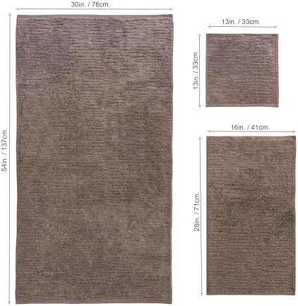 SKL Home CloudSoft Bath Towel Set, 6-Piece, 100% Cotton Luxury, Mink Brown