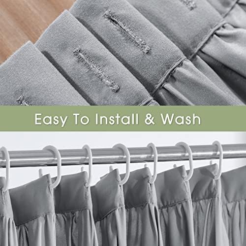 Homechoice Decor Victorian Ruffle Shower Curtain, 72" W x 72" H, Gray