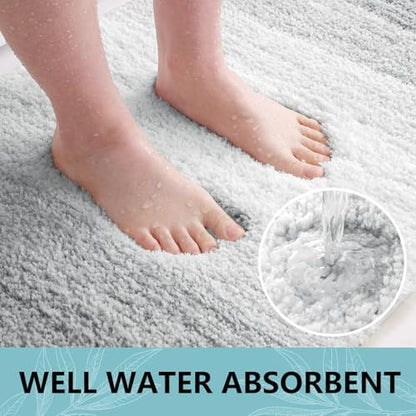 Arotive Microfiber Bathroom Rugs, Shaggy Soft Absorbent Bath Rug, 70x24