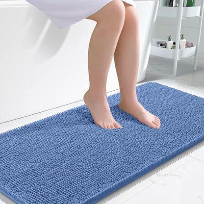 OLANLY Large Bathroom Rugs 50x30, Extra Soft Absorbent Chenille Bath Rugs