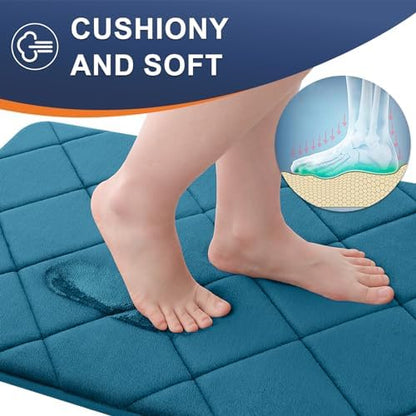 OLANLY Memory Foam Toilet Rugs U-Shaped 24x20, Ultra Soft and Absorbent