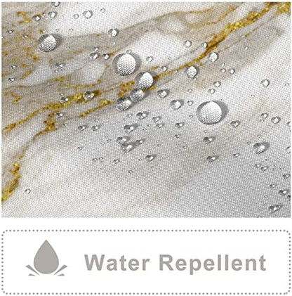 AWERT Abstract Minimalism White and Gold Ink Art Marble Shower Curtain for Bathroom Modern High Definition Printing Waterproof Shower Curtain with Hooks Bathroom Decor 72x84 inch