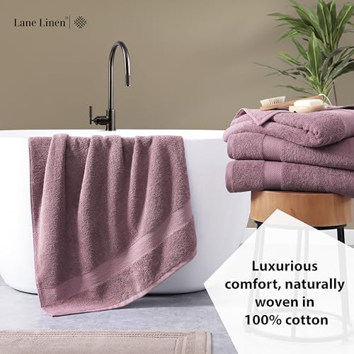 LANE LINEN Large Bath Sheets Oversized Soft Absorbent - Wishful Mauve