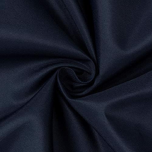 N&Y HOME Fabric Shower Curtain or Liner with Magnets, Navy Blue