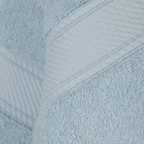 SUPERIOR Egyptian Cotton Plush & Absorbent, Bath Towel Set of 2, Light Blue