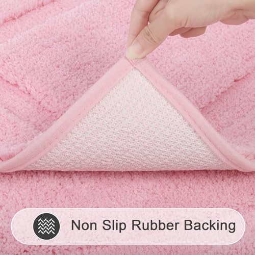 SHACOS Soft Microfiber Bathroom Rugs Set 2 Pieces with Toilet Rug