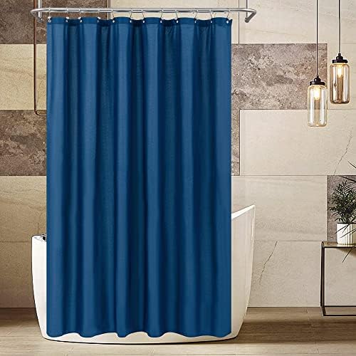 ALYVIA SPRING Extra Long Waterproof Fabric Shower Curtain Liner Navy, 72x84