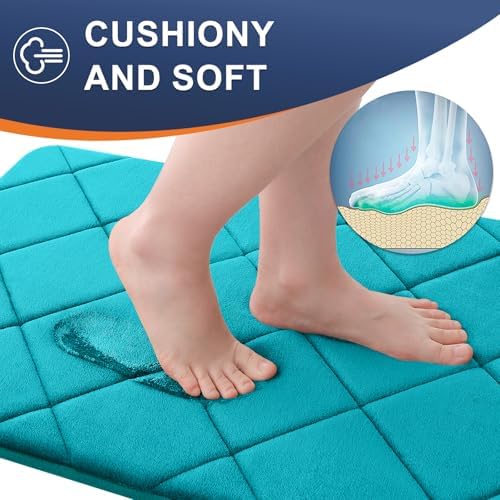 OLANLY Memory Foam Bath Mat 47x32, Ultra Soft and Absorbent Bathroom Rugs
