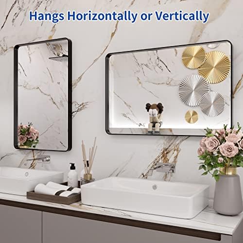 WEER Black Bathroom Vanity Mirror 20X30 Inch