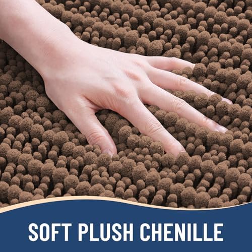 Arotive Bathroom Rugs Mat 36x24, Soft Absorbent Chenille Shaggy Bath Mat