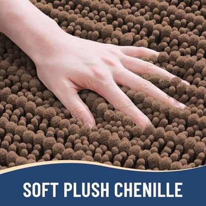 Arotive Bathroom Rugs Mat 36x24, Soft Absorbent Chenille Shaggy Bath Mat