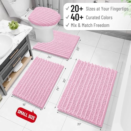 Arotive Bathroom Rugs Mat 40x32, Soft Absorbent Chenille Shaggy Bath Mat