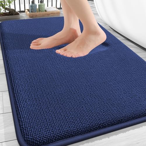 OLANLY Memory Foam Absorbent Bathroom Rugs Mats 30x20, Twilight Sapphire