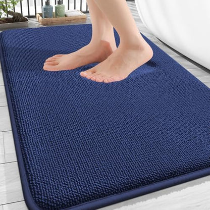 OLANLY Memory Foam Absorbent Bathroom Rugs Mats 30x20, Twilight Sapphire