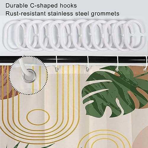 Boho Sage Green Shower Curtain for Bathroom 54x72 Inch