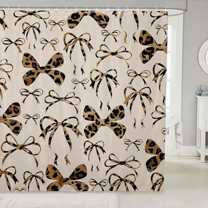 jejeloiu Cute Bowknot Shower Curtain 72"x72" Bathroom