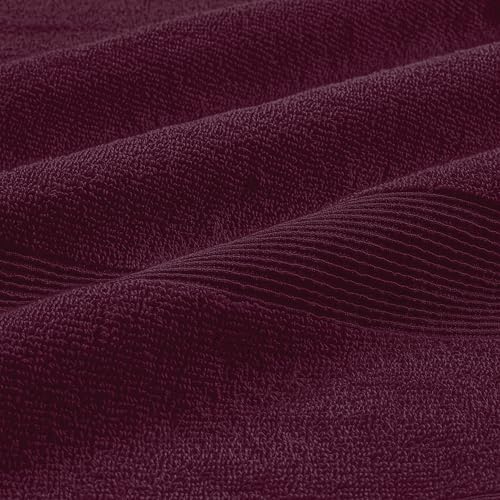 Belizzi Home Ultra Soft 6-Piece Hand Towel Set 16x28-100% Ringspun Cotton - Durable & Highly Absorbent Hand Towels - Ideal for use in Bathroom, Kitchen, Gym, Spa & General Cleaning - Burgundy