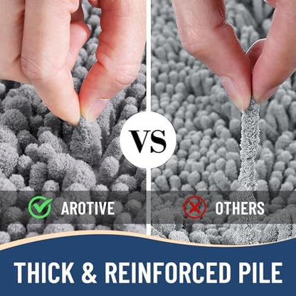 Arotive Bathroom Rugs Mat 30x20, Soft Absorbent Chenille Shaggy Bath Mat