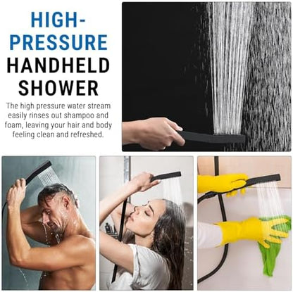 G-Promise All Metal 14" Rain Shower Head with Handheld for Bathroom Upgrade
