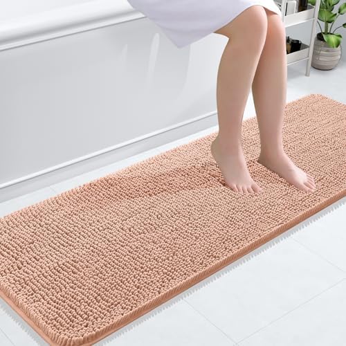 OLANLY Bathroom Runner Rugs 59x20, Extra Soft Absorbent Chenille Bath Rugs
