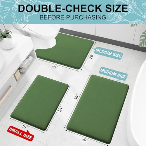 Smiry Memory Foam Bath Mat 24x16, Extra Soft and Absorbent Bathroom Rugs
