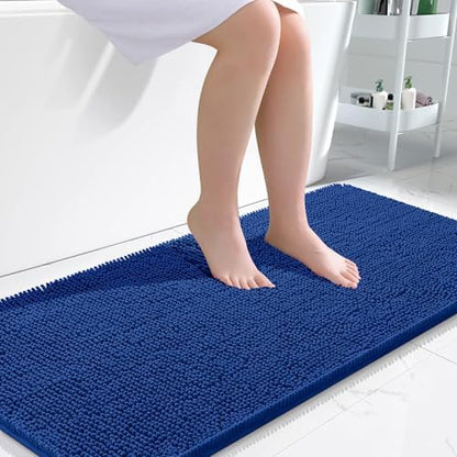 OLANLY Bathroom Runner Rugs 45x27, Extra Soft Absorbent Chenille Bath Rugs