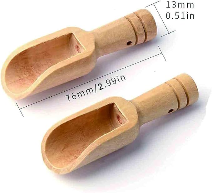 Arroyner 20 PCS Mini Wooden Spoon Mini Bamboo Spoons Small Bath Salt Spoon Small Spice Spoons for Sugar Scrubs, Spices, Bath Salts, Cooking