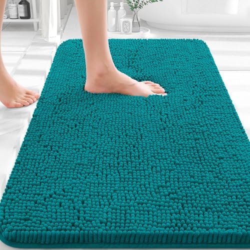 OLANLY Bathroom Rugs 32x20, Extra Soft Absorbent Chenille Bath Rugs