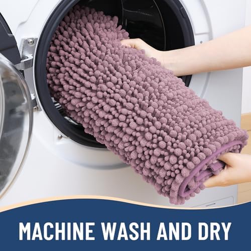 Arotive Bathroom Rugs Mat 24x16, Soft Absorbent Chenille Shaggy Bath Mat