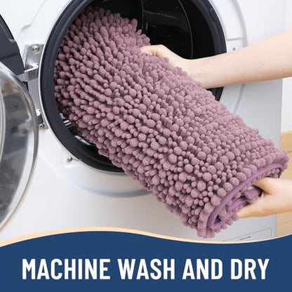 Arotive Bathroom Rugs Mat 30x20, Soft Absorbent Chenille Shaggy Bath Mat