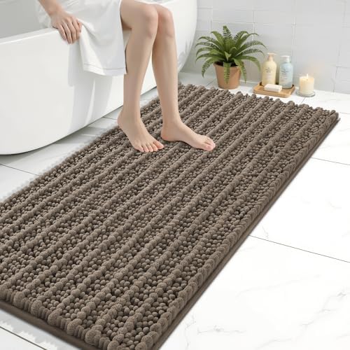 Arotive Bathroom Rugs Mat 50x30, Soft Absorbent Chenille Shaggy Bath Mat