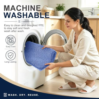 OLANLY Microfiber Bathroom Runner Rug 44x24, Soft Bath Mat, Cornflower Blue