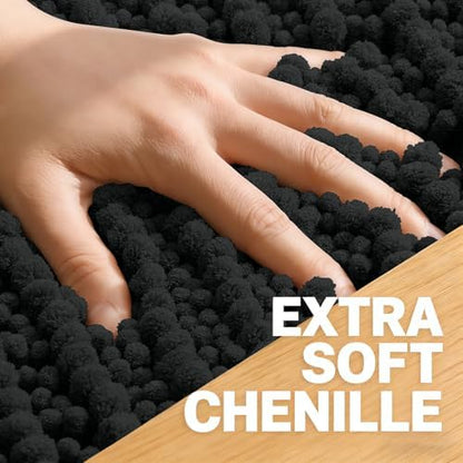 OLANLY Bathroom Rugs 36x24, Thick Soft Absorbent Chenille Bath Rugs