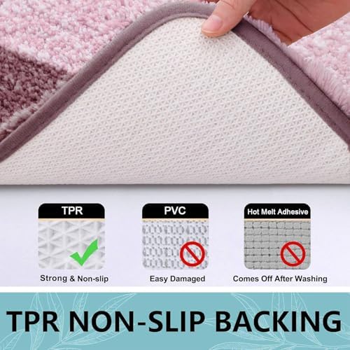 Arotive Microfiber Bathroom Rugs, Shaggy Soft Absorbent Bath Rug, 54x24