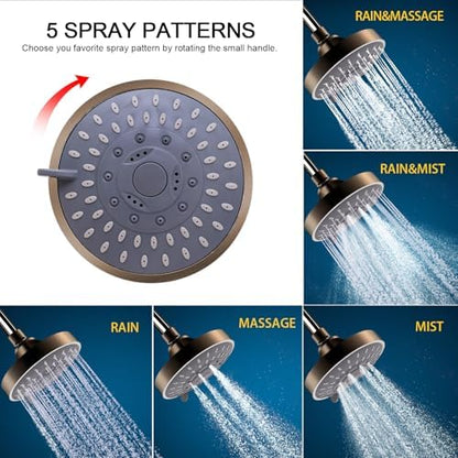 FEELSO Shower Head with Shower Filter, Filtered Shower Head for Hard Water