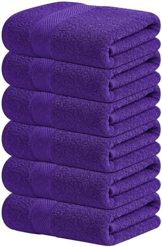 Infinitee Xclusives 100% Cotton Hand Towels for Bathroom - Set of 6