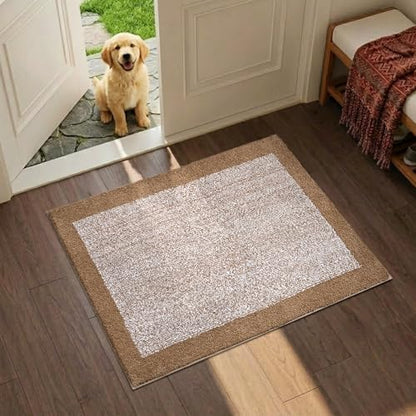 Bathroom Rugs 24x17 Non Slip Washable, Soft Absorbent Bath Mat Coffee