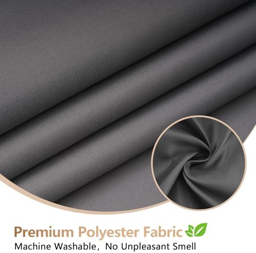 Seenus 72 x 78 inch Extra Long Fabric Shower Curtain Liner Charcoal Grey, Waterproof Cloth Shower Liner with 3 Large Magnets, Bathroom Dark Grey Long Shower Curtain Liner Machine Washable