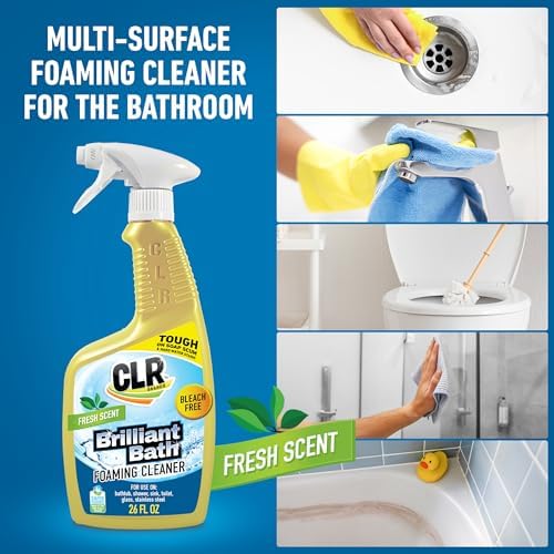 CLR Brands Brilliant Bath Foaming Bathroom Cleaner Spray, 26 oz (2 Pack)