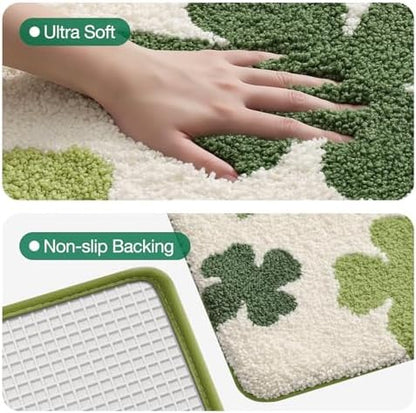 LUMI Bathroom Rug 20x32, Soft Absorbent Microfiber Bath Mat, Non Slip