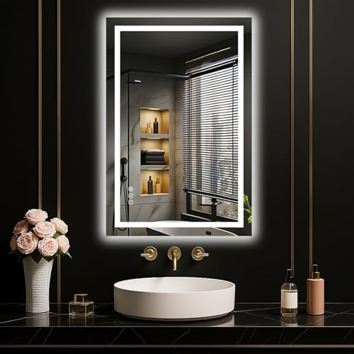 LOAAO 20"X30" LED Bathroom Mirror with Lights, UL Listed
